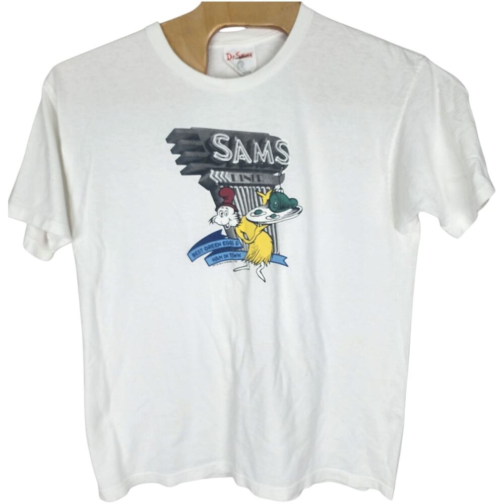 Vintage Dr Suess Sam's Green Eggs And Ham 1995 T Shirt 90s Single Stitch Large L